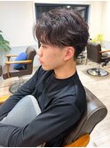 【早坂駆留】韓国マッシュ フェザーパーマ センター分け 吉祥寺