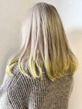 イルウィ(irwi) 【miku/ブリーチ】裾カラー/ミルクティーベージュ/レイヤー