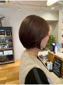 湿気対策◎毛先が自然にまとまる柔らかストレートボブ
