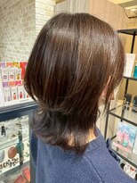 ミューク ハッピーヘアライフ 寺田町北口店(ｍieuxque happyhairlife)&nbsp;くびれヘアハイライトカラーミルクティーグレージュセミロング