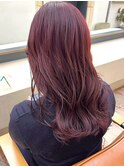 大人可愛いカシスレッドくびれヘア30代40代