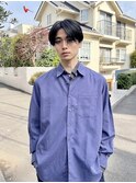 メンズカット:センターパート/前髪長め/毛流れ/簡単セット