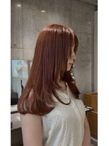 ミリ(milli Produce by ITAKURA)&nbsp;オレンジピンクカラーロングスタイル