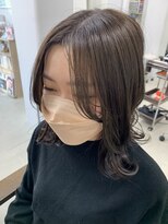 ヘアー アイス 御器所本店(HAIR ICI) 20代30代アッシュグレージュミディアム伸ばしかけ抜け感