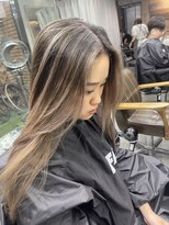 ラフ(LAFF) #バレイヤージュ#グレージュカラー#ボブウルフ#ココアベージュ