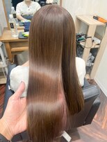 シャンドゥール 栄店(CHANDEUR) 髪質改善縮毛矯正ツヤ髪ストレートロング ブラウンカラー