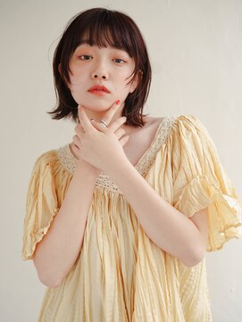 ムク 甲府(muku.) 前髪/マチルダボブ/ピンクベージュインナー/グレージュ[甲府駅]