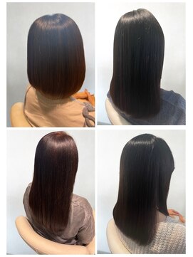 美容室フルール ★縮毛矯正ロング♪コスメストレート髪質改善ココアベージュ