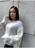伸ばしかけの方オススメロブ♪シルキーベージュ前髪なし