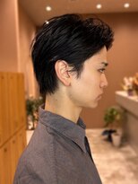 ガーデンヨコハマエスト(GARDEN YOKOHAMA est)&nbsp;アッシュブラック　刈り上げなし　ビジネスマン　ベリーショート