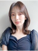 レイヤー 小顔 デジタルパーマ ミニウルフ  チェリーブラウン ☆