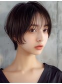 色っぽショートボブ/ヘルシースタイル/前髪あり20代30代40代50代