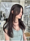 ○ロングウルフレイヤーカット顔まわりカット○表参道