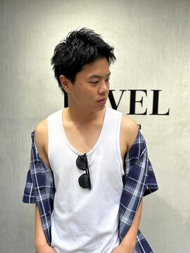 レベル 葛西店(LEVEL) アップバングショート MEN'S HAIR ベリーショート 葛西LEVEL