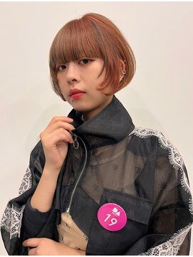 サラビューティーサイト 志免店(SARA Beauty Sight) 【あんstyle】大人可愛いショートボブにくすみオレンジ!