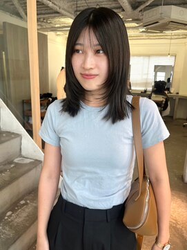 カシェ ナカザキ(CACHE NAKAZAKI) レイヤーカット/グレージュ/顔まわりレイヤー