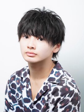 アルファ 新宿(alpha) サーフカール/ 刈り上げセンターパート/ブルーブラック[新宿駅]