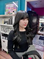 ジーテ 渋谷(gite) 艶グレー×巻き髪レイヤー/渋谷/髪質改善