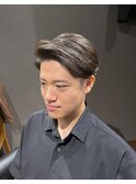 ビジネスツーブロック ストレートパーマ 七三オールバック