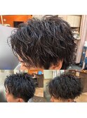 大人気☆ツイストスパイラルマッシュツーブロック刈り上げ