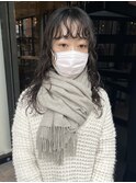 【三ツ井純】前髪パーマ レイヤーパーマ ダークグレージュカラー
