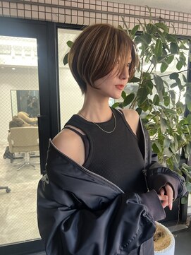 ネイロ 錦糸町(NeiRo) 魅力倍増カールセミディシアーカラーダークアッシュショートヘア