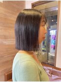 切りっぱなしボブ/ミディアムボブ