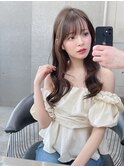 ミニウルフレイヤーカット顔周り前髪韓国ミディアムロング／大宮