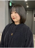 酸性ストレート/韓国ボブ/グレージュ＠重里