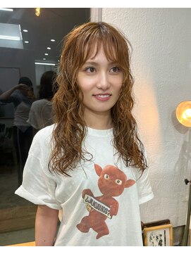 ヘアー バトン(hair vaton) オレンジパーマ