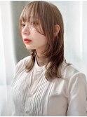 クラゲヘアー/オリーブグレー/小顔/ココアベージュ［銀座］