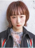 大人可愛いショートボブくびれボブ×前髪あり20代30代40代 