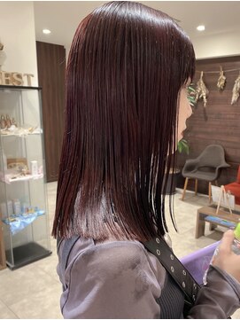 ジャム(Jam) 切りっぱなしロブ×ピンクカラーで艶髪に★中村大輔