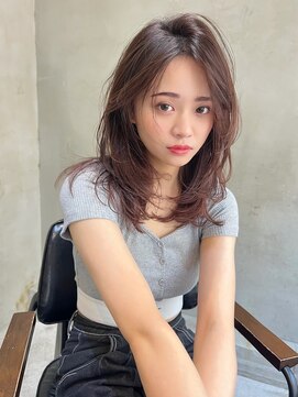 エース (ACE) ACE 横浜 ミディアムレイヤー×かきあげバング