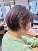 ショートカット20代30代40代前髪あり面長丸顔ショートボブ