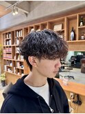 波巻きツイストスパイラルパーマ/メンズパーマ/メンズ/ブリーチ