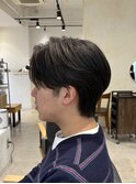 サーフカール刈り上げセンターパートリバースセンターパート