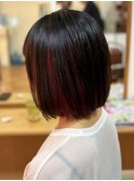 チェリーピンクなインナーカラー