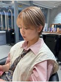 ショートボブケアブリーチダブルカラーミニボブハイトーンカラー