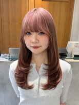テトラ バイ ネオリーブ 横浜西口店(tetra by neolive)&nbsp;ハイトーン　ルーツカラー　ピンク×ブラウン　ブリーチ横浜★