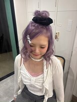 ビーヘアー 近鉄八尾店(Bee.hair)&nbsp;ラベンダーヘアのお団子アレンジ／八尾