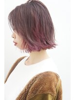 ドロップ(drop)&nbsp;ピンクグラデーション切りっぱなしボブ【表参道原宿drop舘洞】