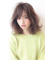 アグ ヘアー レーヴ 秋田市泉店(Agu hair reve)&nbsp;《Agu hair》伸ばしかけにも◎ウザバング×浮遊感ミディ