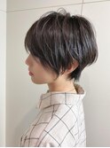 ショートカットハンサムショートミニボブ切りっぱなしボブ