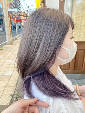 モモ(MOMO) インナーカラーシルバームラサキ