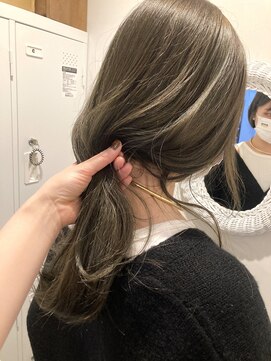 ロティー(loty) <miki>オリーブカラー/透明感/ブリーチ無/グレージュ/こなれヘア