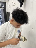 ハイライト波巻きマッシュアップバング束感ショート70