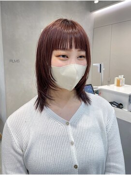 フィルムス 渋谷(FILMS) ウルフ/ウルフヘア/チェリーレッド/レイヤー/レイヤーカット