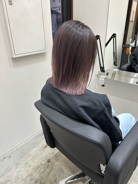 ワク 岡崎店(waku) ハイライト×ピンクグレージュ