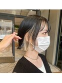 外はねボブにインナーカラー